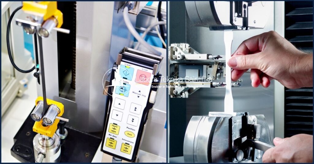 dua alat universal testing machine. alat mesin uji universal