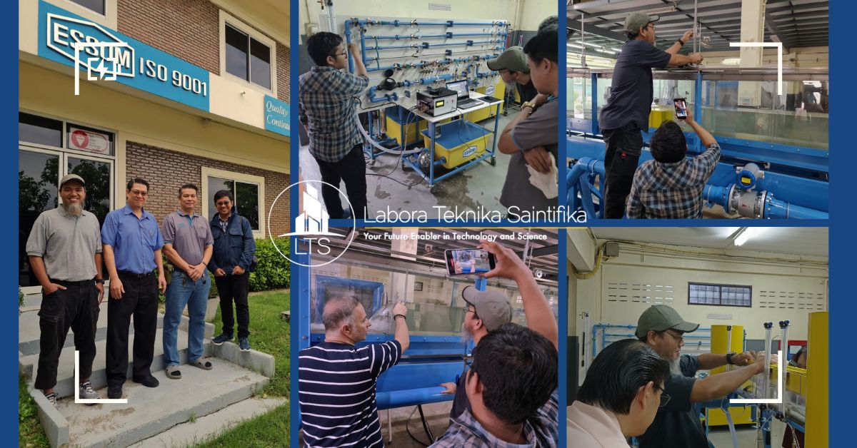direktur teknik dan staf teknisi pt labora teknika saintifika mengunjungi pabrik dari mitra pt labora teknika saintifika ESSOM di Thailand