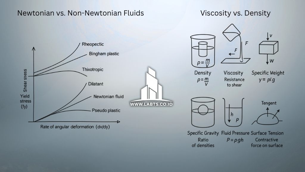 Viscosity vs. Density dan Newtonian vs. Non-Newtonian Fluids